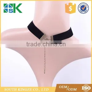 Factory Wholesale Black Short Necklace Gothic Punk Vampire Roses Sexy Neck Lace Choker thumbnail-3