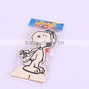 Kids Graffiti Drawing Board With Color Brush Wood Educational Toy thumbnail-3
