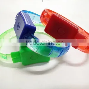 Promotion PVC Plastic LED Light up Flashing Bracelet thumbnail-2