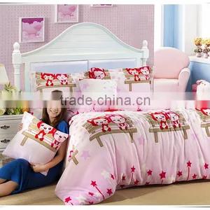 Popular Lovely Fox Patten Flannel Bedding Set thumbnail-1
