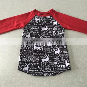 2017 Fashion Kids Gray Mouse Raglan Design Girls Wholesale t- Shirts thumbnail-2