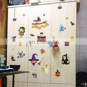 2017 New Halloween Decotation Wall Sticker , House Spirit Pumpkin Lamp Display Window Decoration Sticker thumbnail-2