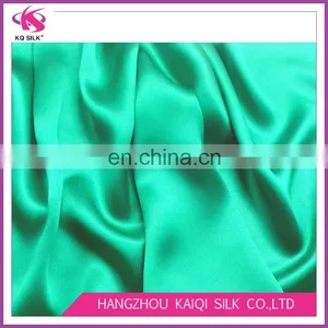 Chinese Silk Charmeuse Green Plain Dyed Satin Fabric 100% Silk Satin Fabric for Dresses 2017 thumbnail-6