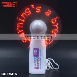2018 SUNJET New Crafts&Gift Hot Sale Item China Wholesale Led Mini Flashing Customized Message Fan thumbnail-4