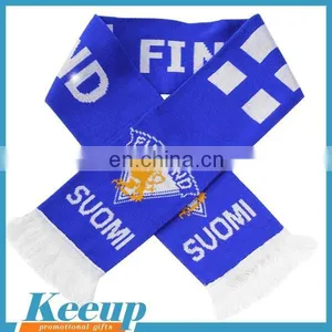 Giveaways Acrylic Knitted Soccer Scarf for Promotional thumbnail-1