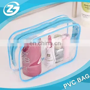 Wholesale Cheap High Quality Zip Top Girls Women Cosmetic Transparent Custom Size Logo Clear PVC Bag thumbnail-5