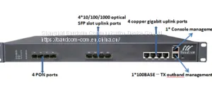 4 Ports Mini GEPON OLT System With 4GE+4SFP Uplink thumbnail-4