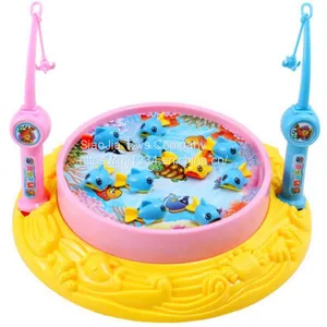 2020 New Arrival Fishing Toys Child Music Playing House USB Electronic Fishing Platform Spin Magnetis For Chlidren Kids thumbnail-1
