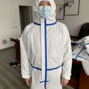 Non-Woven Disposable Coverall Protective Clothing With FDA ISO13485 Ce Isolation Cloth Medical Protective Clothing thumbnail-1
