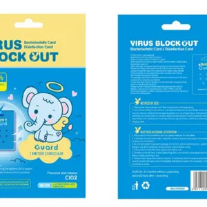 Chlorine Dioxide Card Removing Virus Portable Work Effective 60days Clo2(Children Style) thumbnail-2