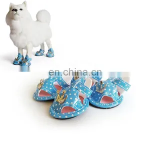 Dog Shoes Dog Sandals Teddy Bear VIP Dog Shoes Cover Crown Sandals Leopard Shoes thumbnail-4