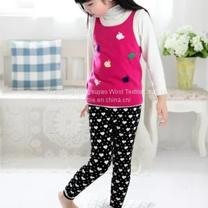 Custom Knitted Cotton Cute Heart Pattern Jacquard Children's Leggings thumbnail-2