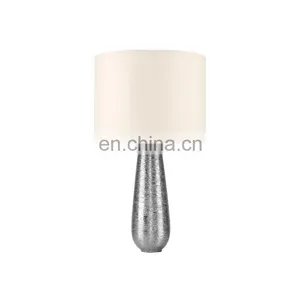 Good Items Custom Hotel Bedside Decoration Silver Ceramic Vase Carved Nordic Desk Lights With Logo thumbnail-1