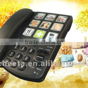 Big Button Landline Phone With Cartoon Family Picture thumbnail-1