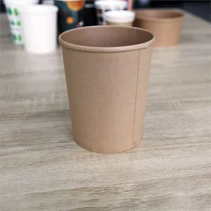 High Quality Recyclable Kraft Paper Soup Bowl Wholesale thumbnail-1