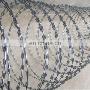 Barbed Wire Coil Galvanized Cross Razor Wire for Railway Galvanized Wire thumbnail-3