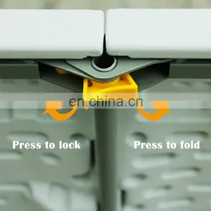 Factory Direct Supply Sturdy Rust Resistant Bar Banquet Plastic Folding Tables and Chairs for Events Outdoor Table thumbnail-5