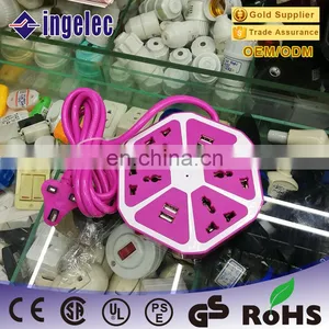 New Arrival Electrical Multi Plug Extension Socket Hexagon Shape USB Power Extension Board thumbnail-4