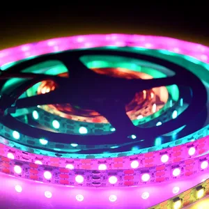 Individual Digital Rgb Smd 5050 Led Strip 2812b Ws2812b Addressable Rgb 60pxiel/m Led Strip Light thumbnail-3