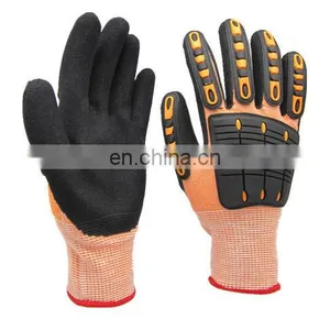 Industrial Construction HPPE Oilfield Cut Resistant Nitrile Palm Coated Impact Working Safety Gloves thumbnail-1
