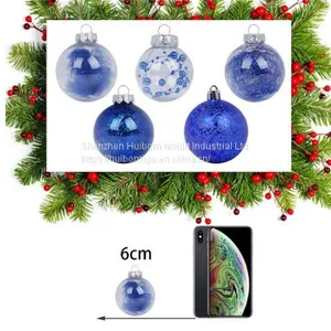 Wholesale Custom Design Handmade Decorative Christmas Tree Ornament Hanging Glass Ball 8 10 mm thumbnail-2