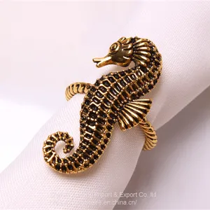 Marine Features Metal Napkin Rings Nautical Napkin Holders for Dining Table Banquet thumbnail-4