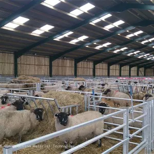 Prefabricated Steel Cattle Sheds Poultry Houses Stables Hay Warehouse Riding Stables Steel Structure Agricultural Building thumbnail-4