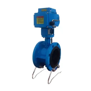 Electric Actuator Ip68 220V DN100 PN16 Ductile Iron Actuated Electric Flange Type Motorized Butterfly Valve thumbnail-6