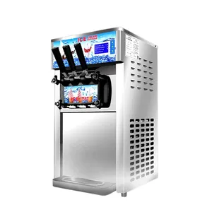 Hot Sale High Quality Wholesale Commercial Stand & Table Top Ice Cream Machine 3 Flavor Soft Serve Ice Cream Maker Machine thumbnail-5