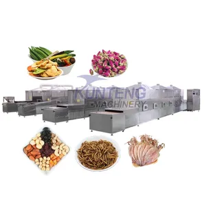 Microwave Dryer for Spice and Seasoning Tunnel Type Chili Ginger Microwave Drying Machine thumbnail-1