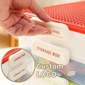 Kids Large Plastic Stackable Toy Storage Box Home Organizer Container Bin With Building Brick Blocks Base thumbnail-3
