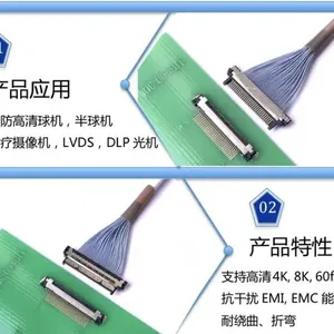 Micro Coaxial Cable USL20-30 4K/8K HD Cables 0.4-inch Spacing Sony Camera Signal Cable thumbnail-2