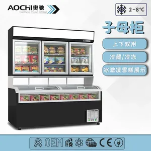 Mother Child Cabinet, Upper and Lower Combination Freezer thumbnail-1
