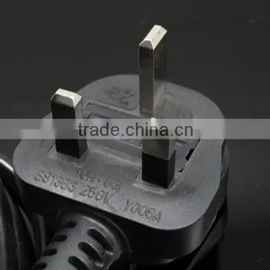 Fast Delivery Power Cable UK Mains Male Fused Plug to IEC C5 Female Socket 13A (amp) 2m thumbnail-1