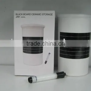 Blackboard Ceramic Write Canister With PP Lid thumbnail-1