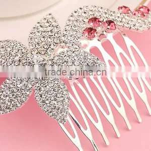 Fancy Bridal Head Piece Rhinestone Hair Comb High-end Hair Accessories thumbnail-2