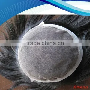 Top Grade Wholesale Long Human Hair Toupee Swiss Lace Toupee thumbnail-1
