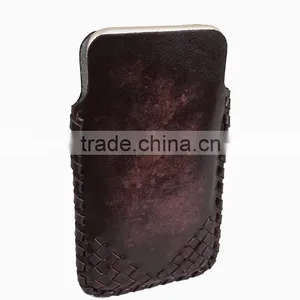 Fading Color Genuine Leather Cell Phone/Mobile Phone Weave Case/Tube for IPhone 6/6s for Lady/Women thumbnail-3