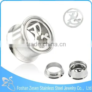 China Manufacturer Stainless Steel no Screw Spider Web Custom Flesh Tunnel thumbnail-6