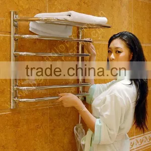 Stainless Steel Electric Heated Towel Rail With Top Shelf (BLG-2) thumbnail-1