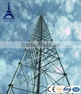 Good Service Galvanized Self Supporting Tower Telecom Pole thumbnail-1