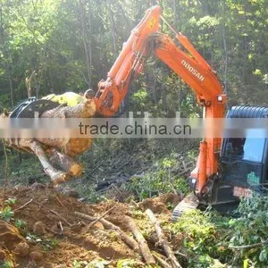 Excavator Hydraulic Five Teeth Log Grapple thumbnail-2