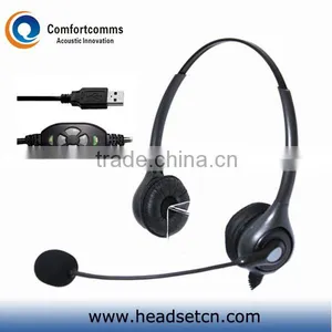 Lightweight USB Call Center Headphone thumbnail-1