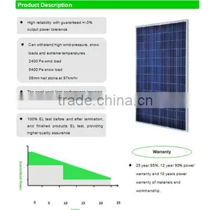 HOT ! High Quality and Cheap Price! USD0.42/W,300W Polycrystalline Solar Panel , Poly Solar Panel thumbnail-2