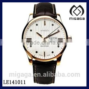 Fashion Quality Soft Cowhide Band Men's Mechanical Watch thumbnail-1