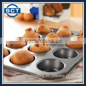 12 Cup Muffin Tin Non Stick Pan Tray Mould Bake Cupcake thumbnail-1