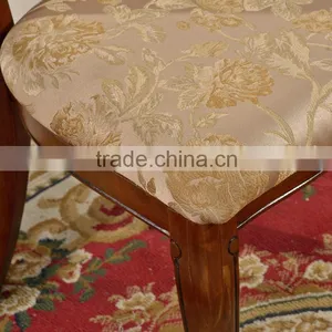 Home Commonly Used Table Chairs Set Wood Frame Fabric Side Chairs thumbnail-5