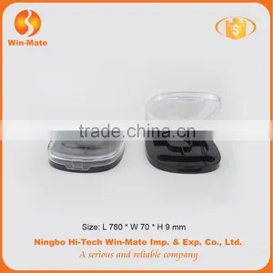 Simple Round Cosmetic Packing 5 Color Clear Cap Black Box Private Label Empty Palette thumbnail-3