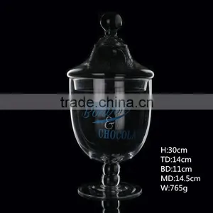 Mouth Blown Clear Cap Glass Jar thumbnail-2
