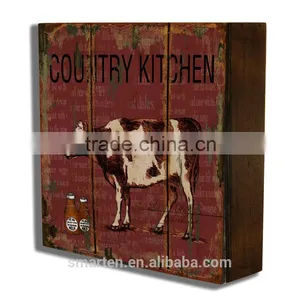 Wooden Wall Art for Modern Cafe Bar Decoration thumbnail-2